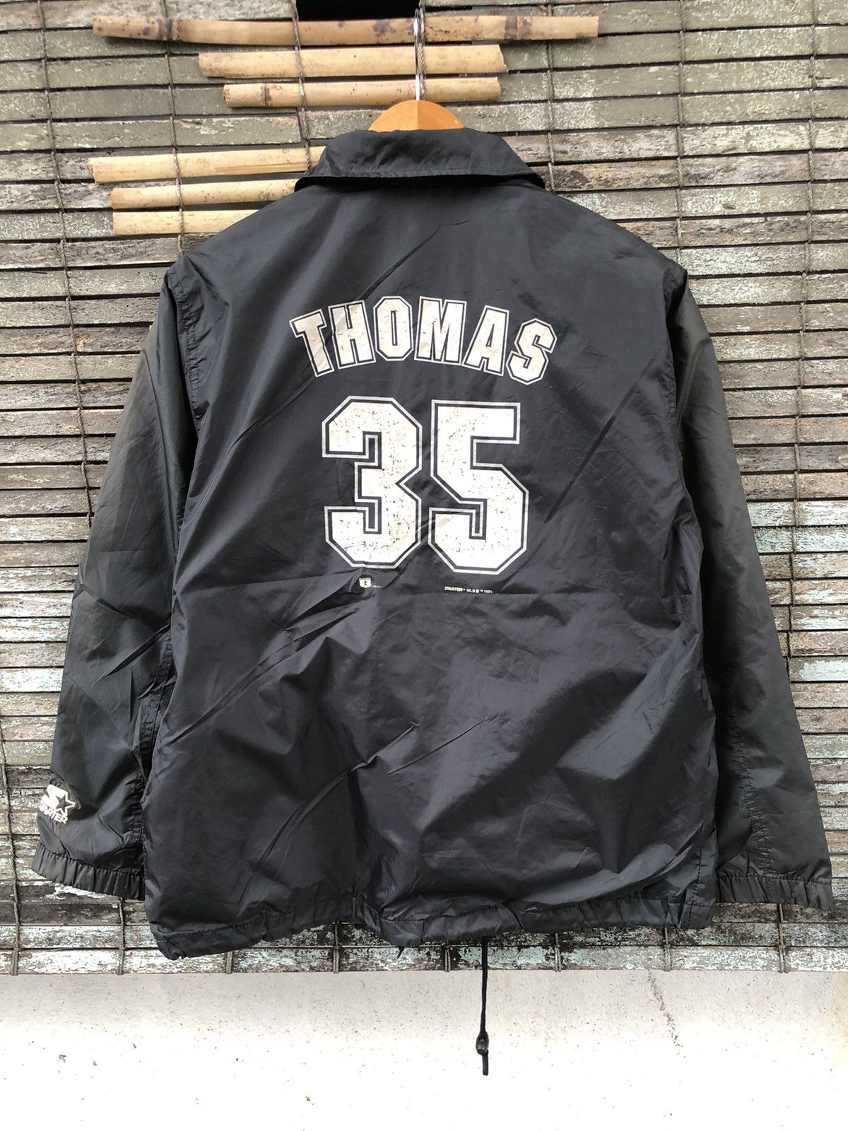 MLB Vintage 90s Starter MLB White Sox Thomas #35 Coach Jacket Size US L / EU 52-54 / 3 - 13 Thumbnail