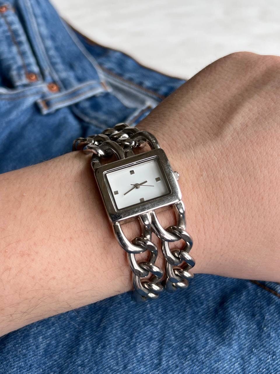 Japanese Brand × Vintage Vintage Japanese style Chain Metal futuristic Watch Bracelet Size ONE SIZE - 7 Thumbnail