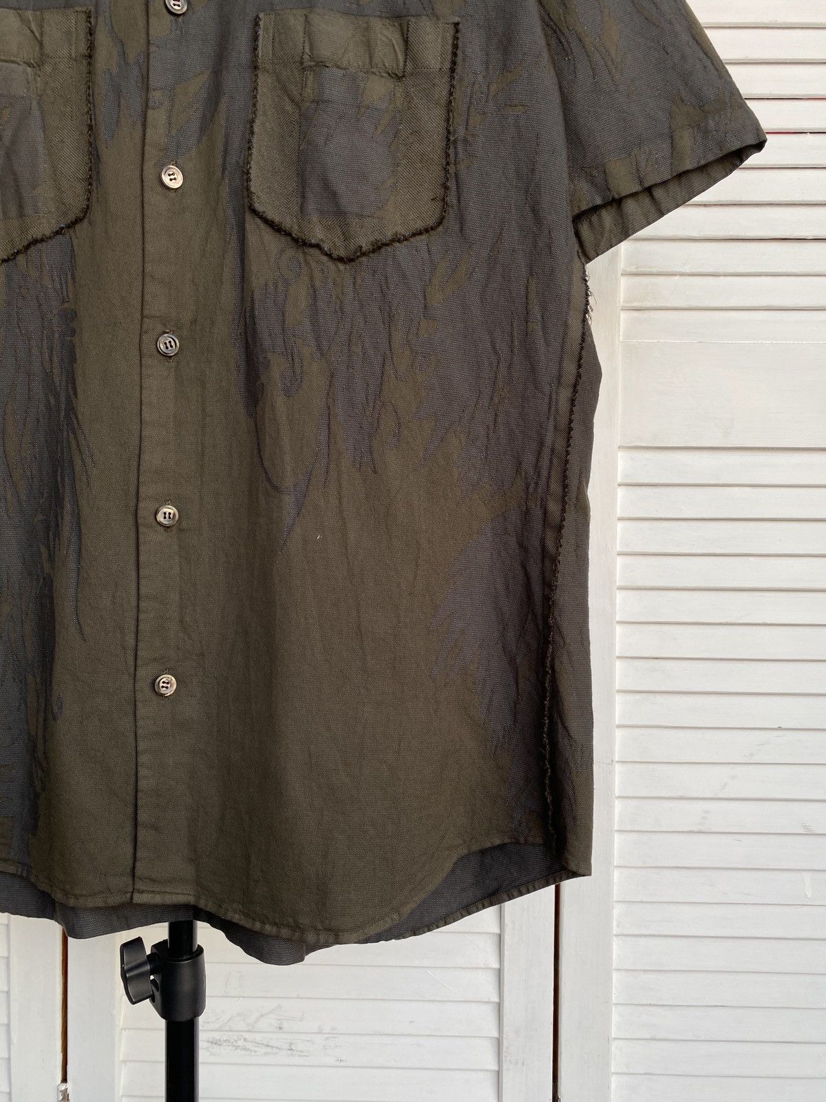Issey Miyake × Japanese Brand × Vintage ISSEY MIYAKE A-POC "Shadow Stitch" Raw Edge Textured Shirt Size US M / EU 48-50 / 2 - 7 Thumbnail