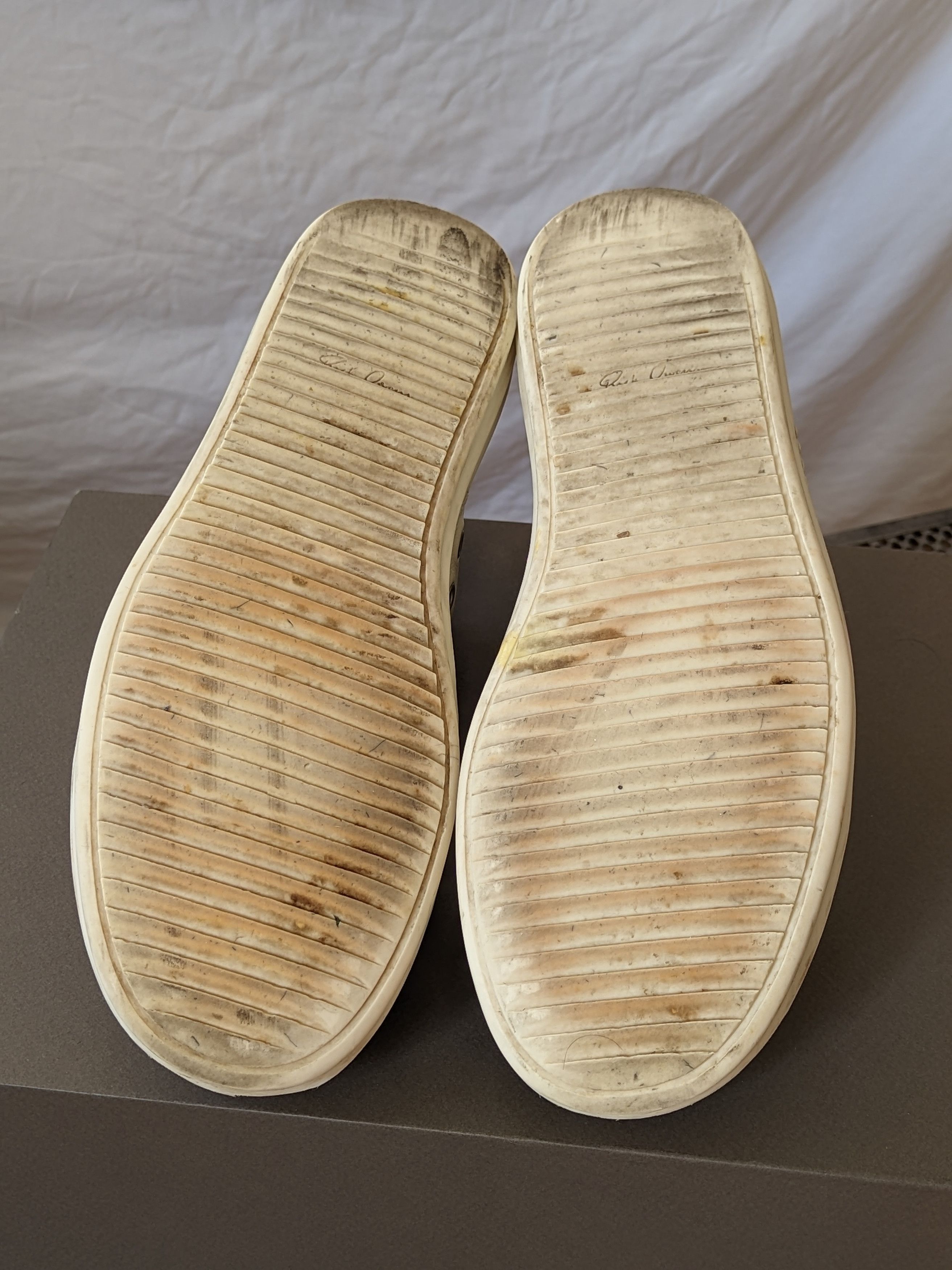Rick Owens Rick Owens Mainline Ramones Low – Cream/Milk Leather Size US 7.5 / EU 40-41 - 7 Thumbnail