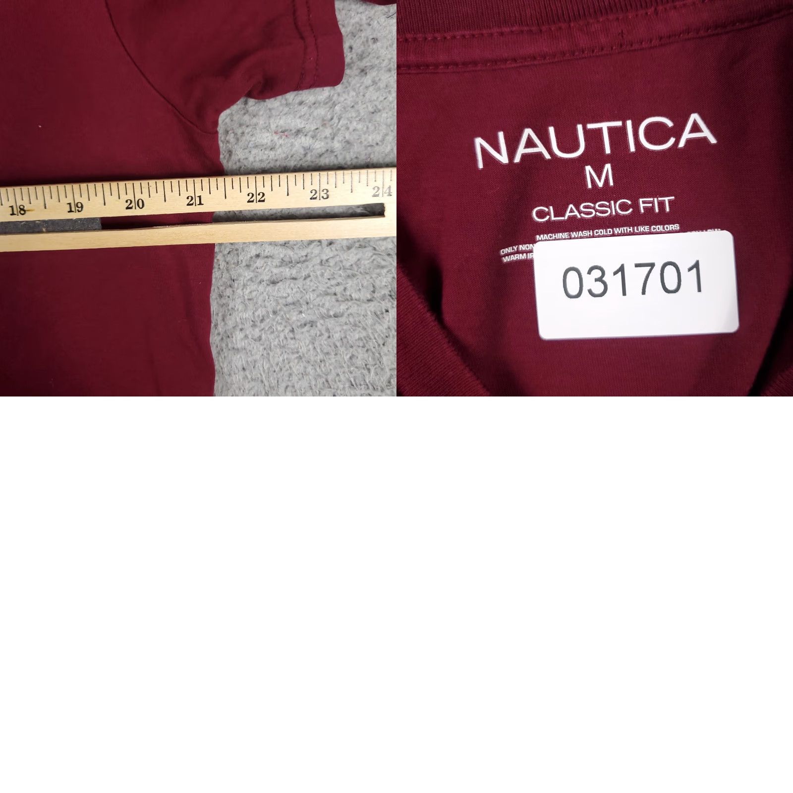 Nautica Nautica T-Shirt Mens Size Medium Red Short Sleeve Crew Neck Logo Cotton Unisex Adults Casual All Seasons Regular Fit Men’s Women’s Size US M / EU 48-50 / 2 - 8 Thumbnail