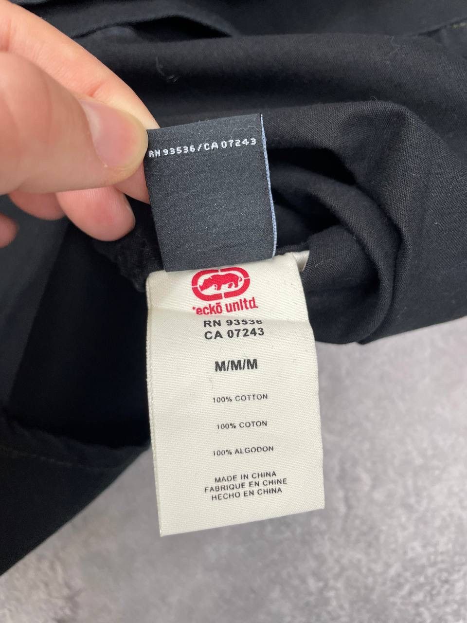 Ecko Unltd. Ecko Unltd Men Cotton Shirt Black Utility Military Style Size US M / EU 48-50 / 2 - 7 Thumbnail