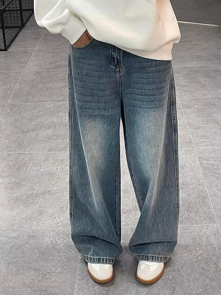 Japanese Brand × Jean Retro loose straight leg wide leg jeans Size US 32 / EU 48 - 1 Thumbnail
