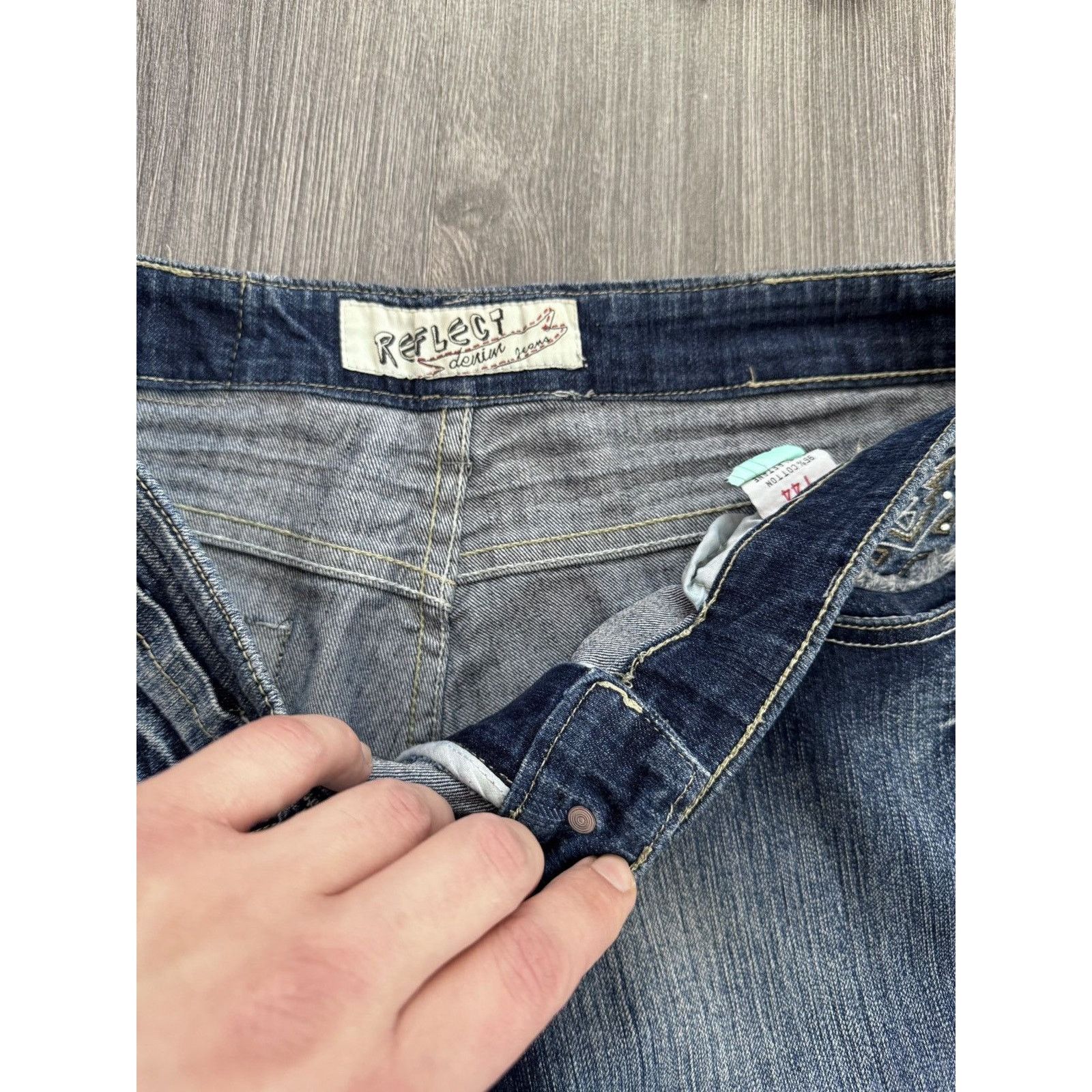 Japanese Brand Y2K Vintage Reflect Washed Flared Jeans If6was9 style Size US 34 / EU 50 - 4 Thumbnail