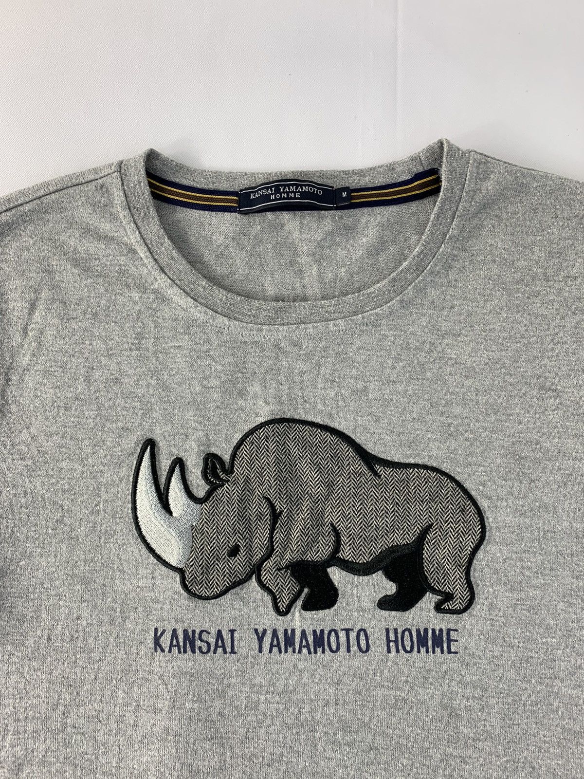 Kansai Yamamoto Kansai Yamamoto Homme Rhino Embroidery Logo Printed Tee Size US S / EU 44-46 / 1 - 3 Thumbnail