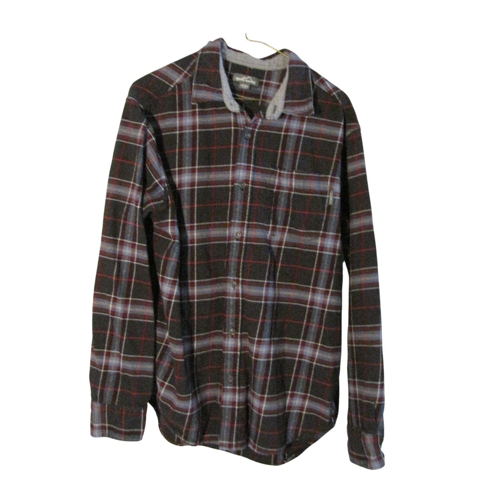 Eddie Bauer Eddie Bauer XL Gray Red White Plaid Flannel Shirt Size US XL / EU 56 / 4 - 1 Thumbnail
