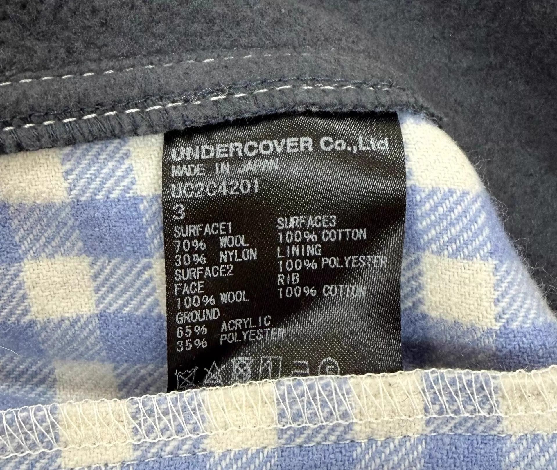 Undercover Undercover Deconstructed Check Lamb Wool Knit Cuff Jacket Size L / US 10 / IT 46 - 6 Thumbnail