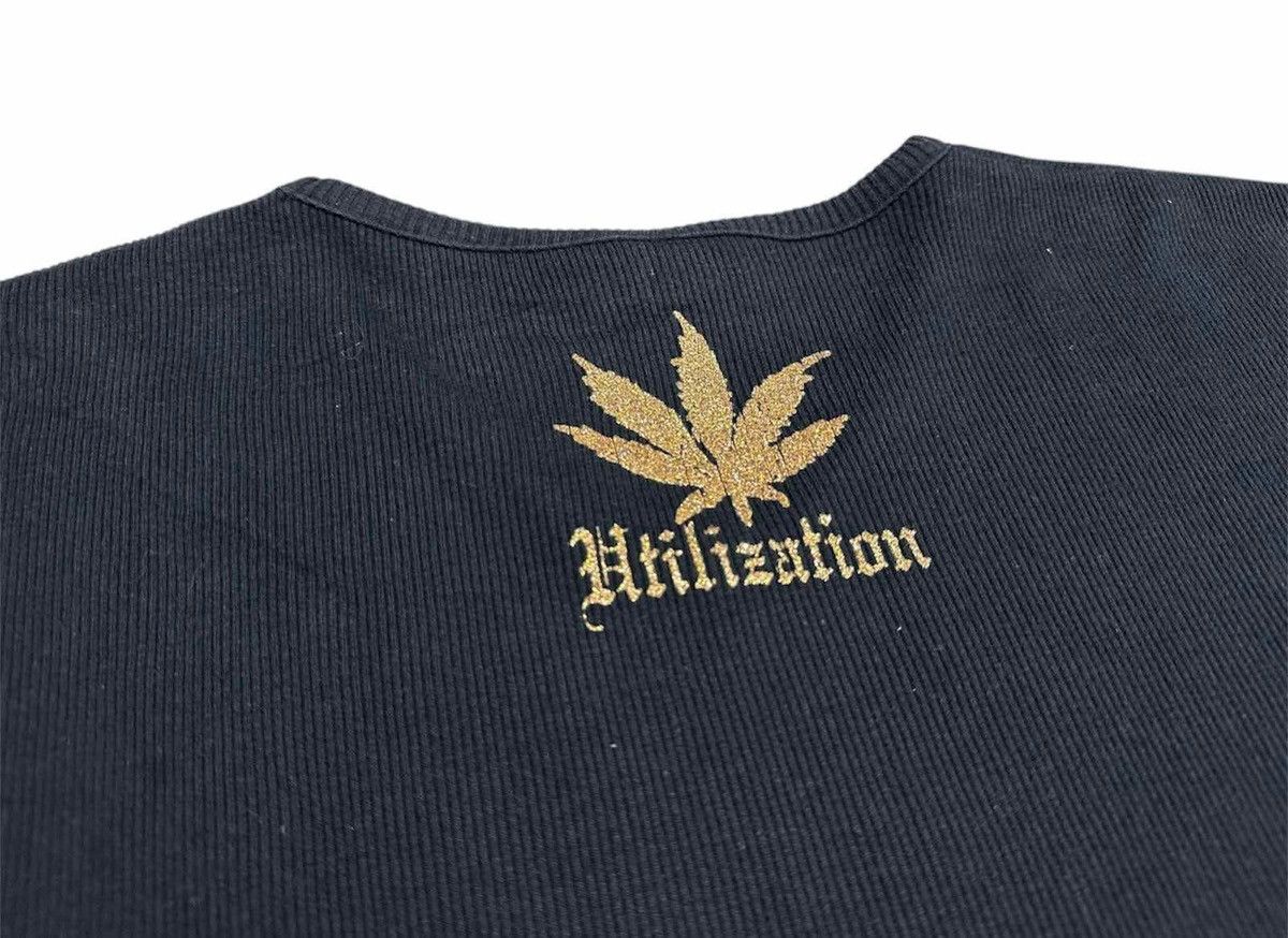 Hysteric Glamour × If Six Was Nine × Japanese Brand 🔥Sick Y2K Corn Flake Marijuana Poem Shirt Glitter Goth Punk Size US L / EU 52-54 / 3 - 6 Thumbnail