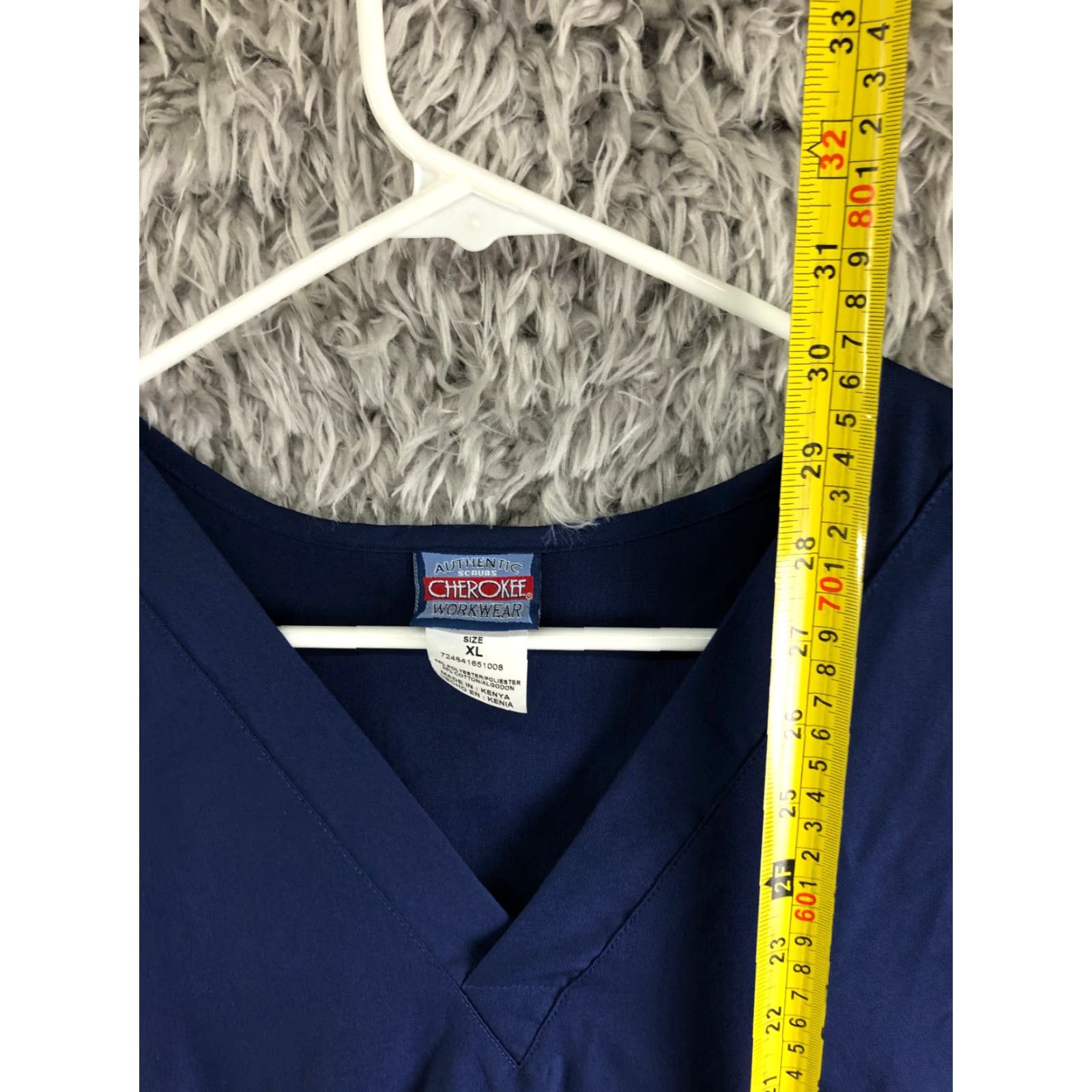Cherokee Cherokee Scrubs Top Unisex XL Blue Cotton Polyester NWOT Medical Shirt Mens / Womens Size US XL / EU 56 / 4 - 3 Thumbnail