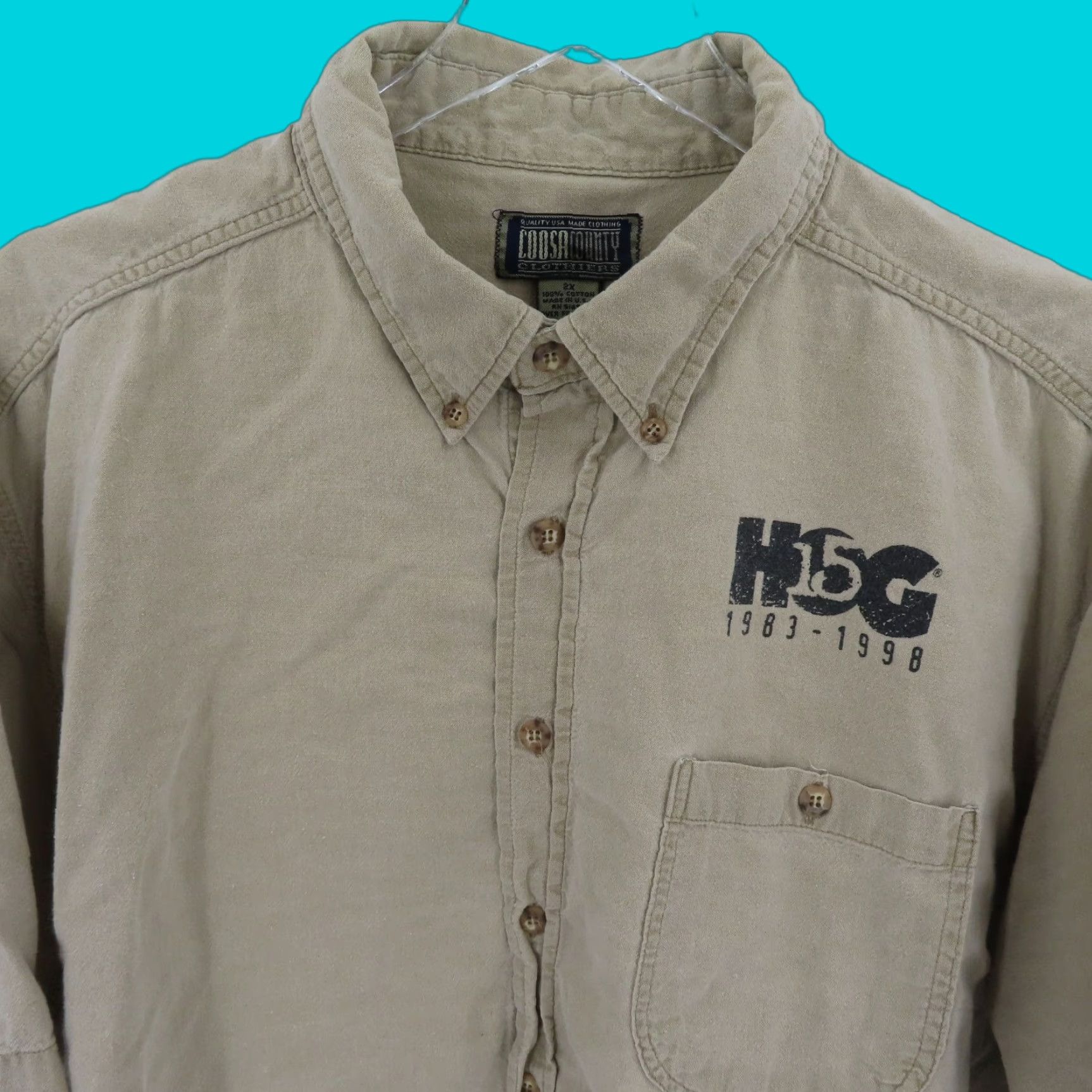 Vintage Coosa County Men 2X HOG 15 Daytona Bike Week 1998 Short Sleeve Button Shirt Top Size US XXL / EU 58 / 5 - 1 Thumbnail