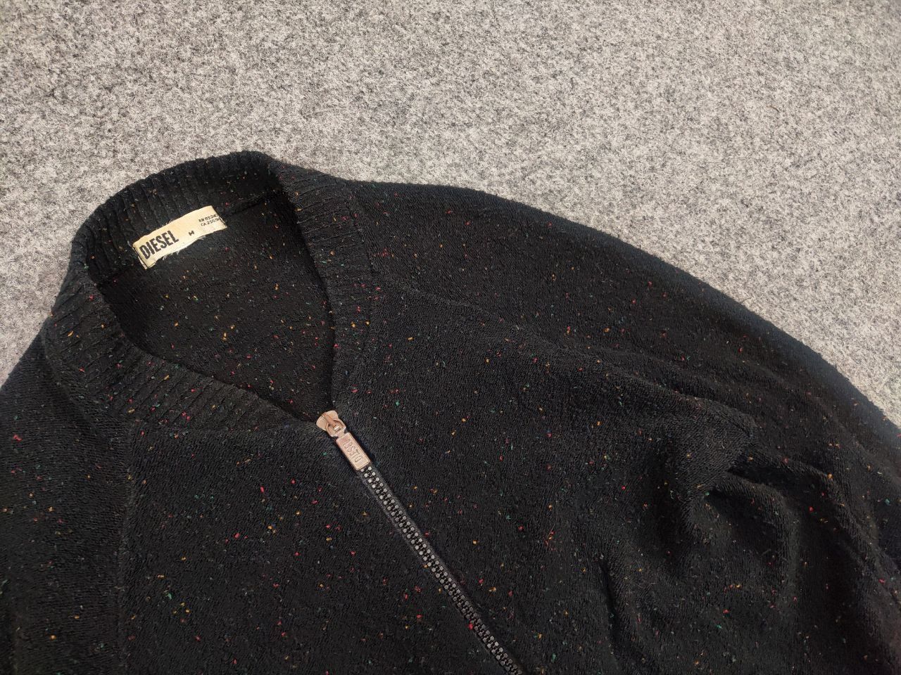Diesel Vintage 90's Diesel Light Dark Knit Bomber Sweater Y2k Style Size US S / EU 44-46 / 1 - 8 Thumbnail