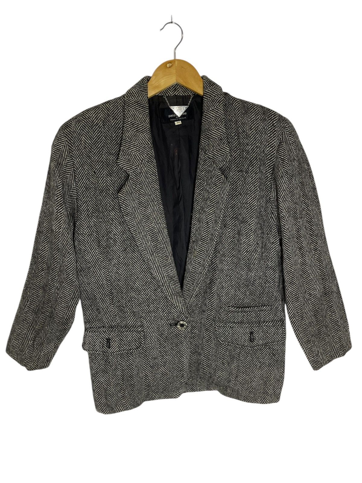Paco Rabanne × Vintage VINTAGE HOUNDSTOOTH PACO RABANNE WOOL LUXURYWEAR Size M / US 6-8 / IT 42-44 - 1 Thumbnail