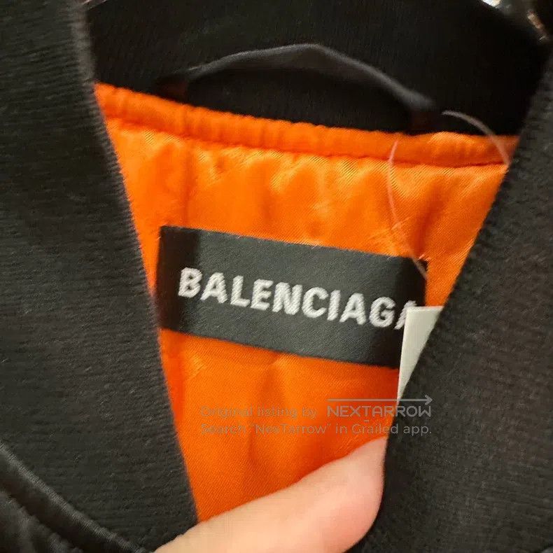 Balenciaga Balenciaga Black and orange bomber embroidered pilot jacke Size US L / EU 52-54 / 3 - 4 Thumbnail