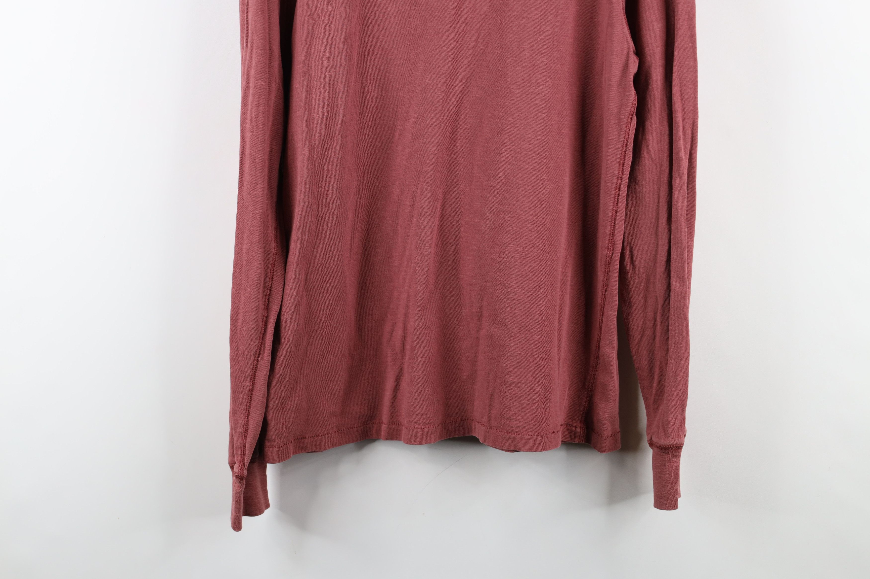 J.Crew × Vintage J Crew Dye Stonewash Knit Long Sleeve Henley T-Shirt Red Size US M / EU 48-50 / 2 - 12 Thumbnail