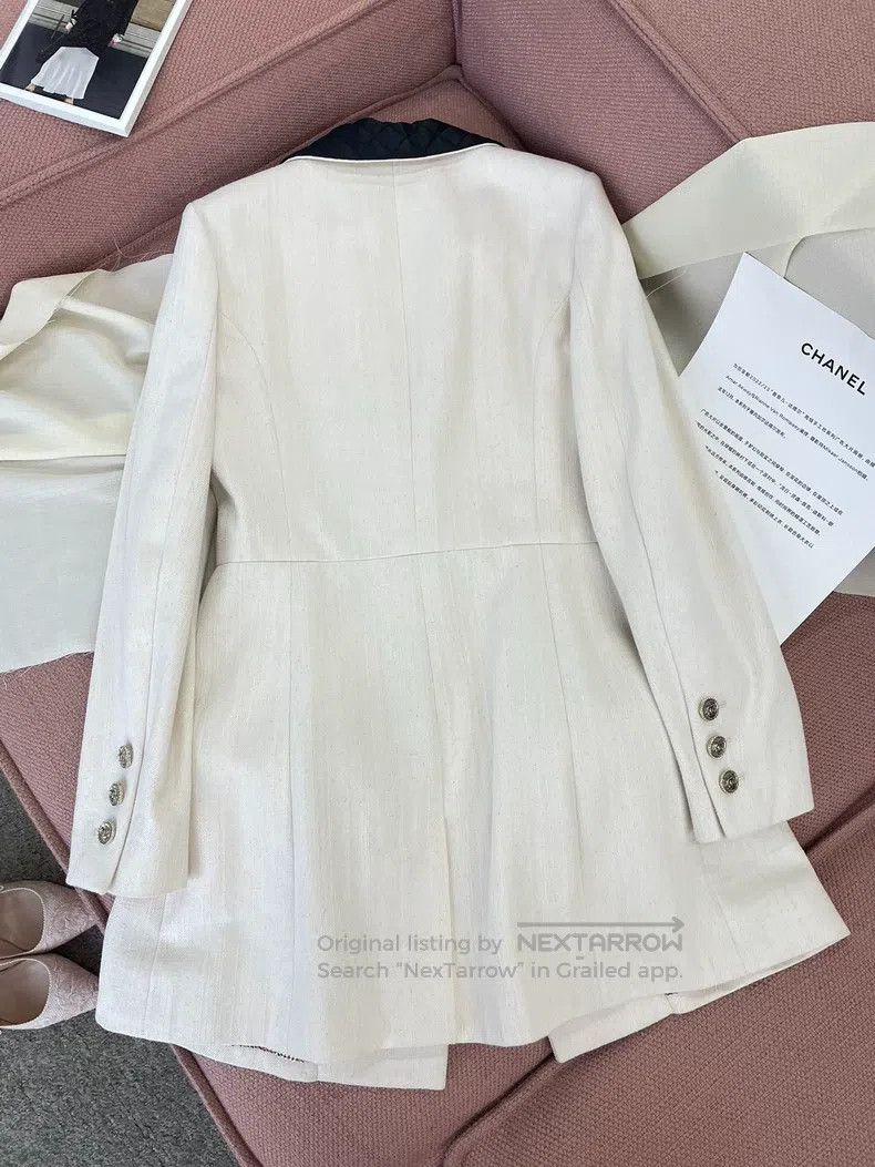 Chanel Chanel 21S beige lapel bow pocket jacket Size M / US 6-8 / IT 42-44 - 7 Thumbnail