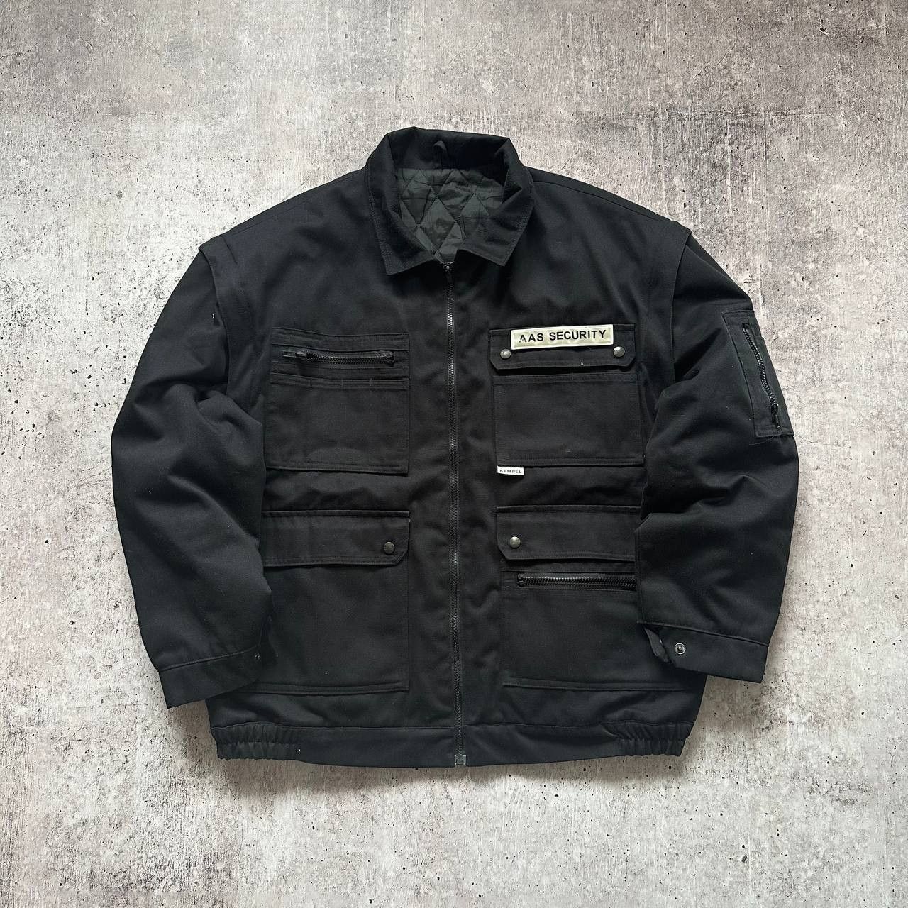 Vintage Vintage Security 2in1 Avant Garde Tech Worker Bomber Jacket Size US XL / EU 56 / 4 - 2 Thumbnail