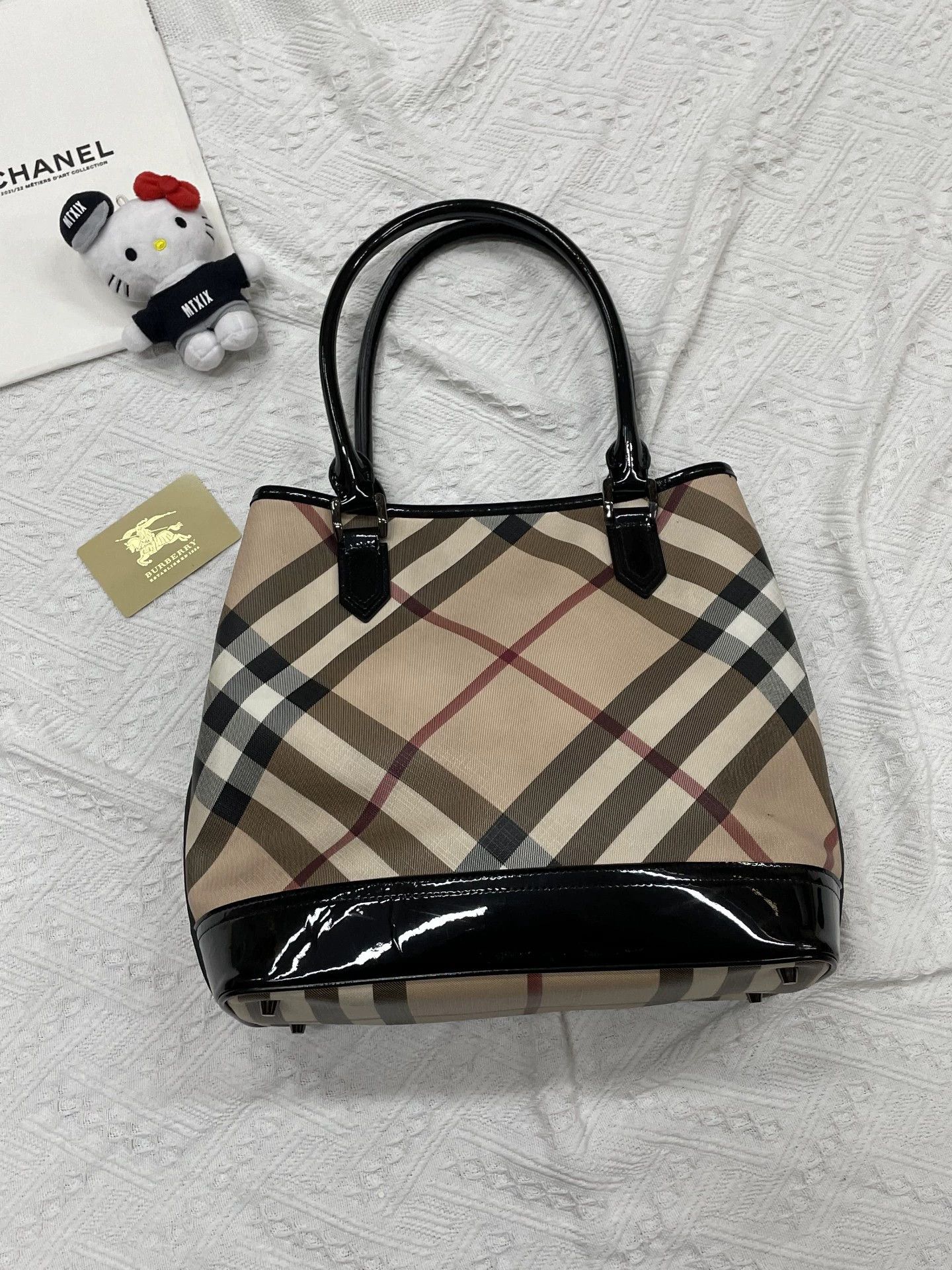 Burberry Burberry Check Tote Bag Size ONE SIZE - 1 Thumbnail