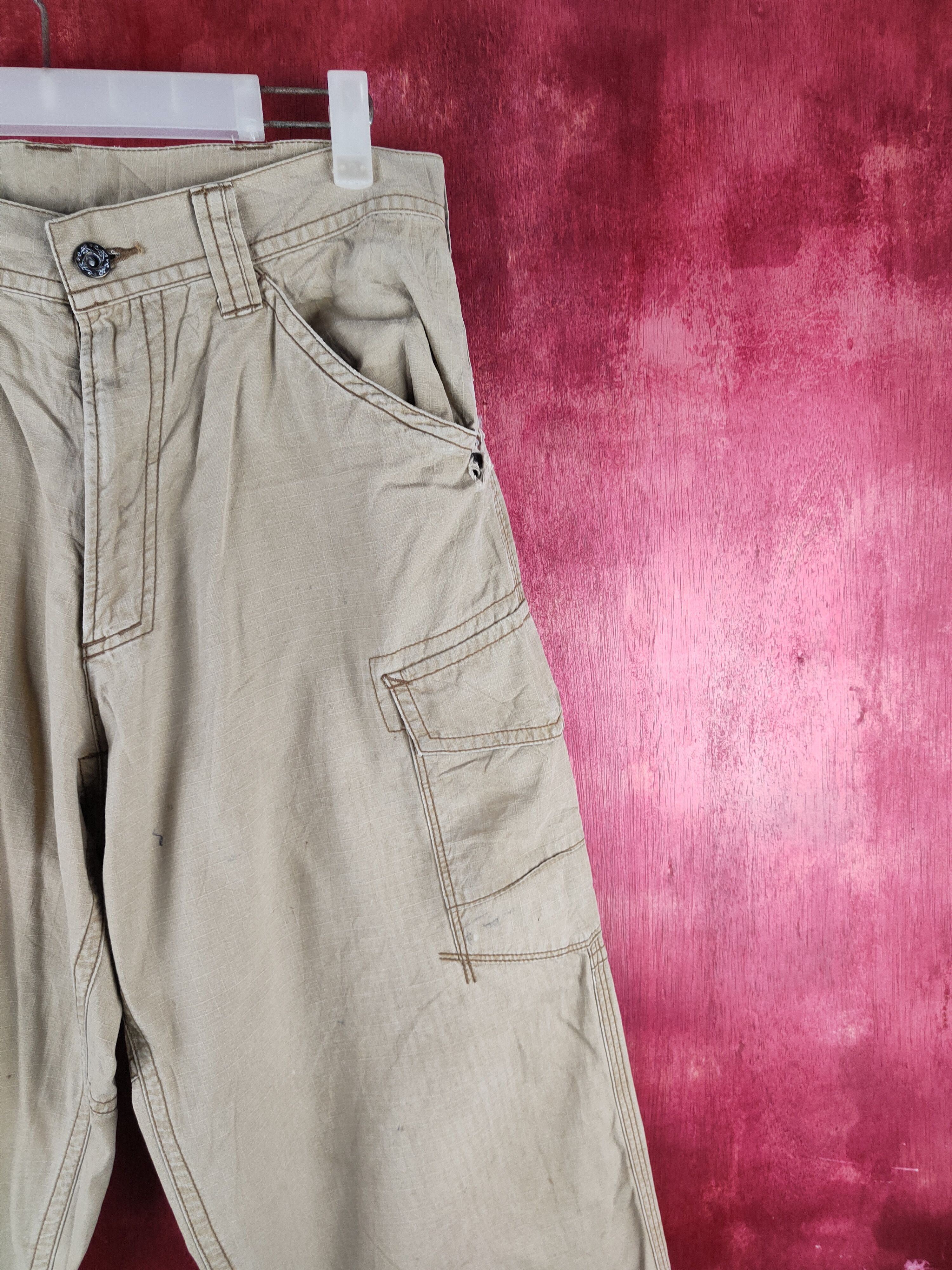 Japanese Brand Burtle Brown Multipocket Baggy Cargo Pants N#S21 Size US 30 / EU 46 - 6 Thumbnail