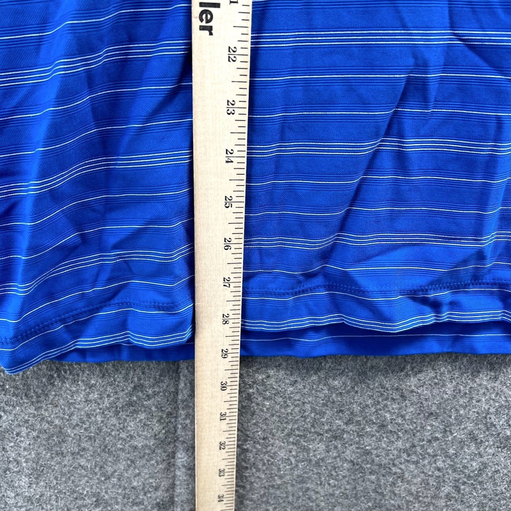 Nike VINTAGE Nike Polo Shirt Mens Large Blue Stripes Golf Fit Dry Golfer Performance Swoosh Shirt Men Regular Short Sleeve Striped Nike Golf 90s Mens Size US L / EU 52-54 / 3 - 4 Thumbnail