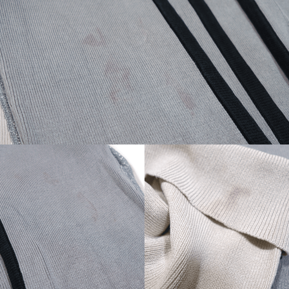 Versace 90S Zip Sleeve Stripe Cotton Turtleneck Sweater Size XS / US 0-2 / IT 36-38 - 9 Thumbnail
