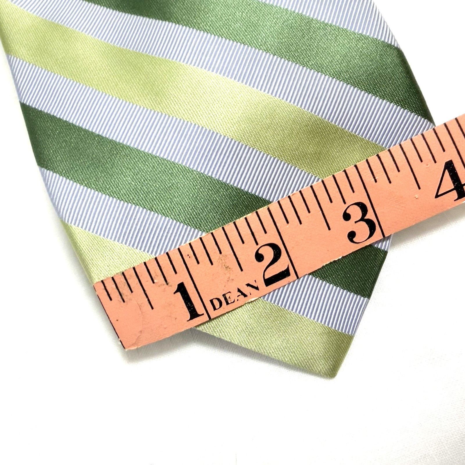 Brooks Brothers Brooks Brothers Makers Green/Blue Stripe Silkblend Tie 2000s Size ONE SIZE - 8 Thumbnail