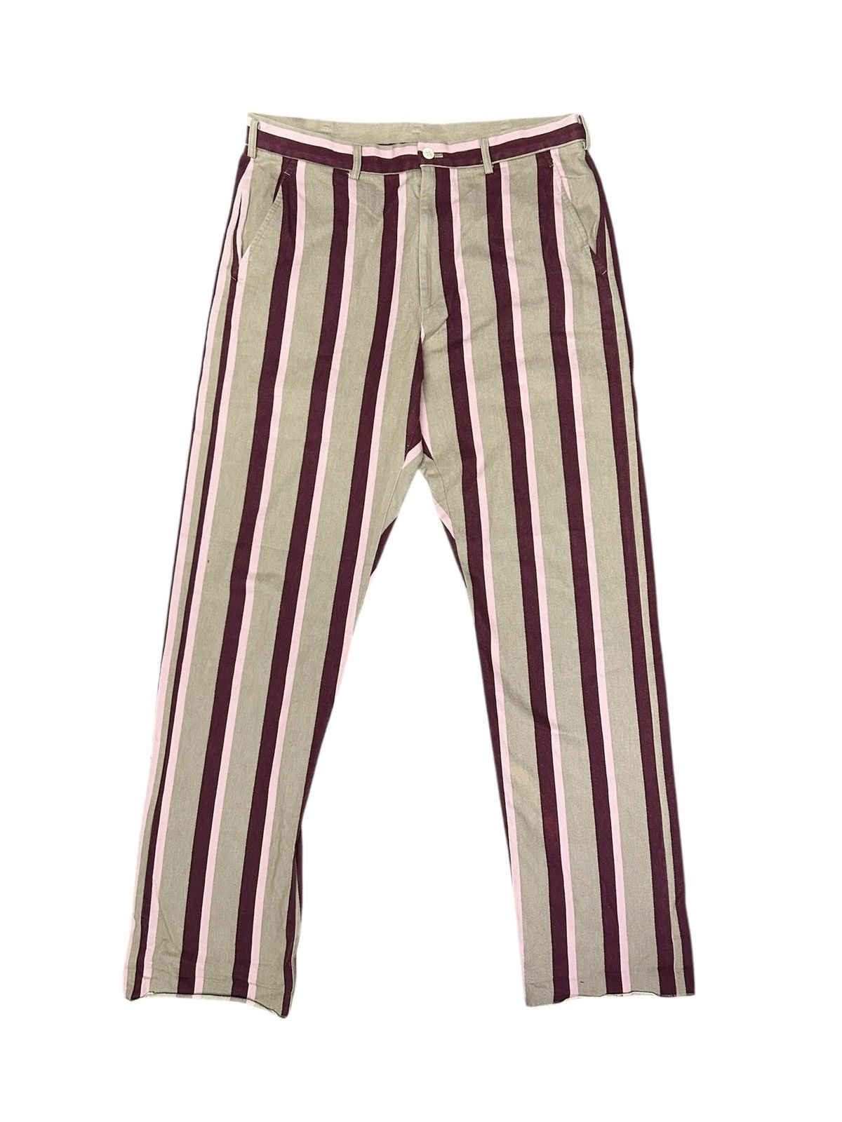 Comme des Garcons Homme S/S 03 Stripe Trousers Size US 32 / EU 48 - 1 Thumbnail