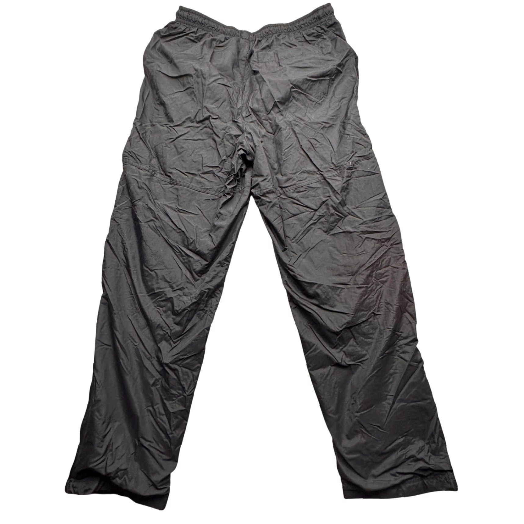 Nike VINTAGE Nike Windbreaker Pants Mens M Black Red Zip Pockets Lined Cotton Nylon Polyester 90s Y2K Baggy Wide-Leg Embroidered Logo Zip Pockets Size US 31 - 2 Thumbnail