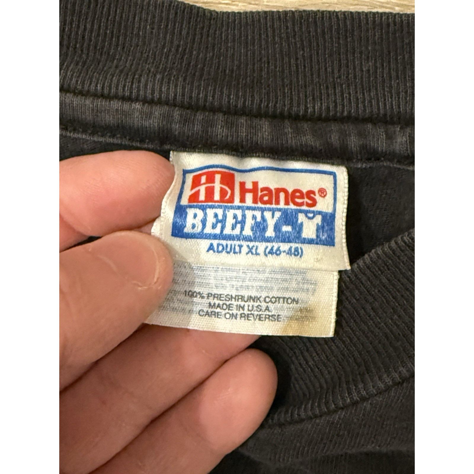 Hanes Vintage 90s Hanes Beefy Wolf Nature Tee Men’s XL Size US XL / EU 56 / 4 - 2 Thumbnail