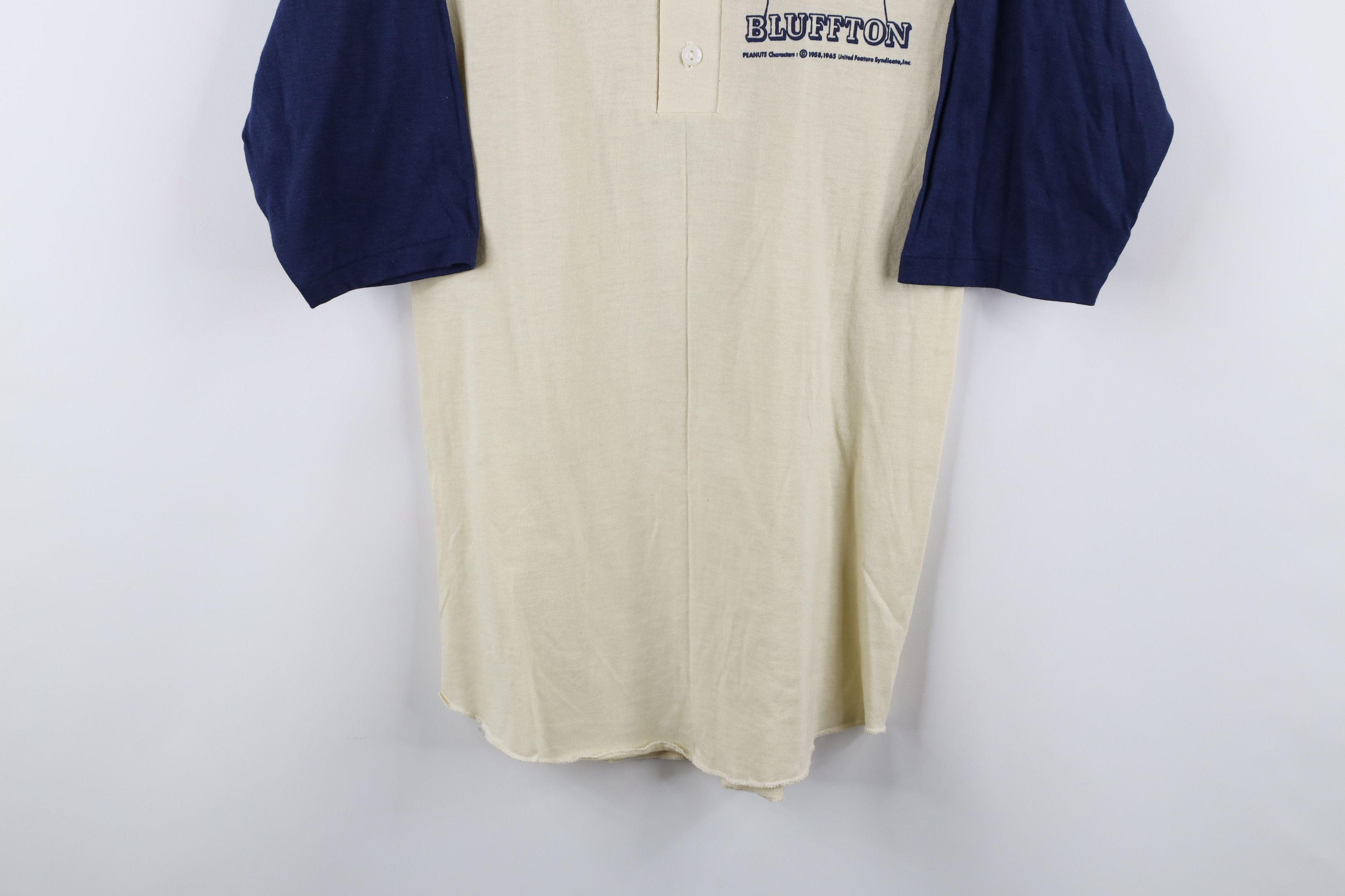 Vintage NOS Vintage 70s Snoopy Bluffton Raglan Henley T-Shirt USA Size US S / EU 44-46 / 1 - 3 Thumbnail