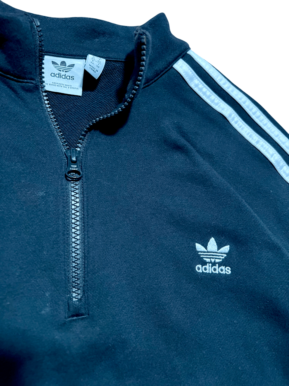 Adidas Adidas Retro Embroidered Logo Quarter Zip Long Sleeve Shirt Size US L / EU 52-54 / 3 - 2 Thumbnail