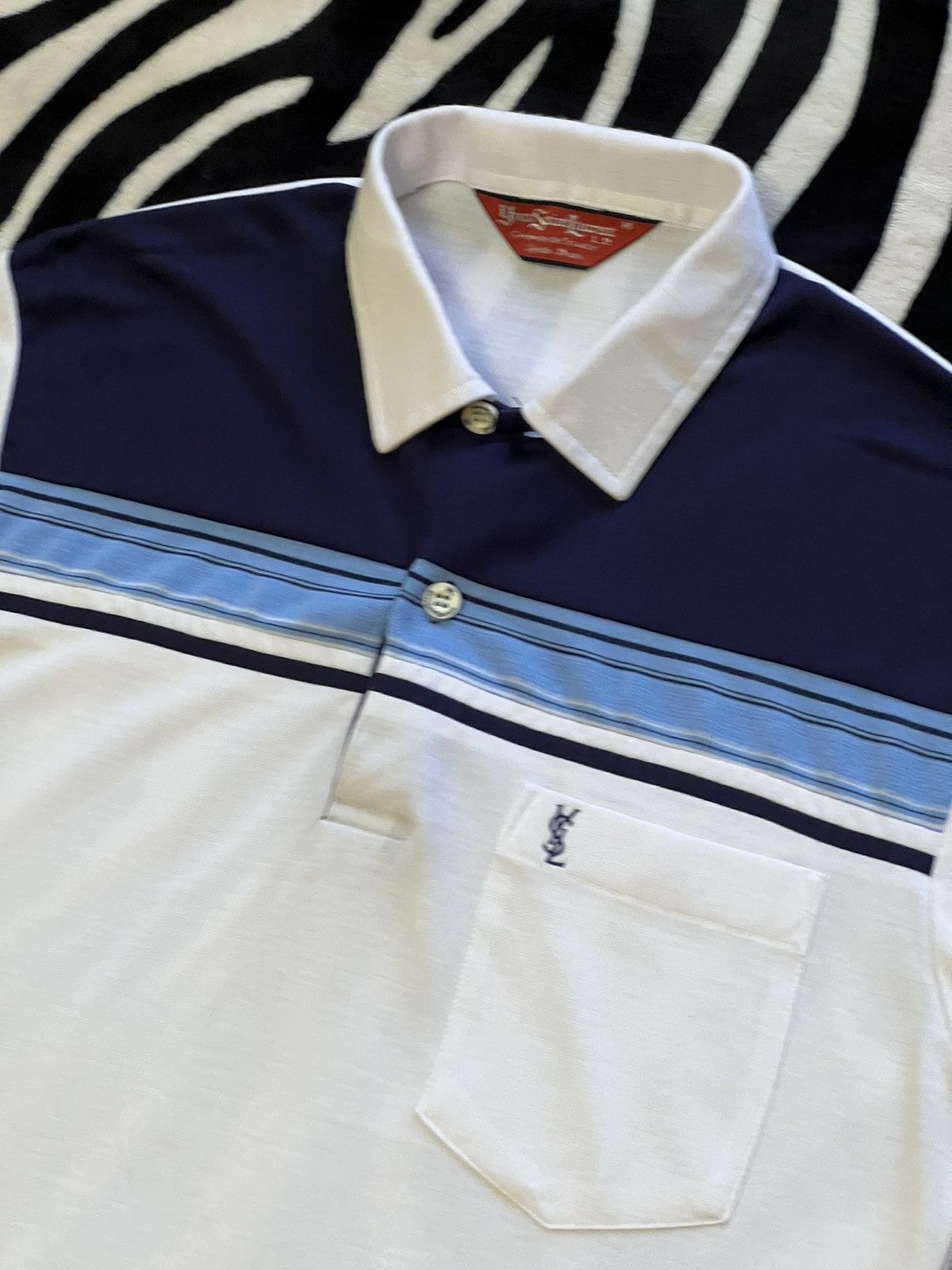 Vintage × Yves Saint Laurent Yves Saint Laurent polo t-shirt rare luxury vintage 80’s Size US M / EU 48-50 / 2 - 5 Thumbnail