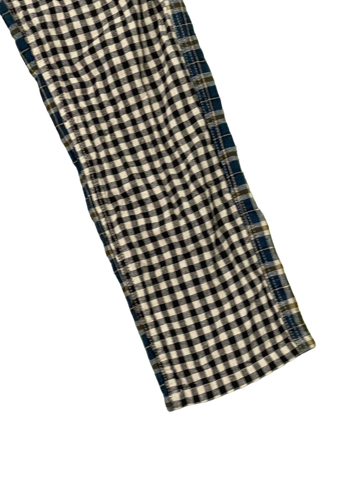 Japanese Brand Linen Check Pant Cube Sugar Straight 7🟦0 Size US 31 - 9 Thumbnail