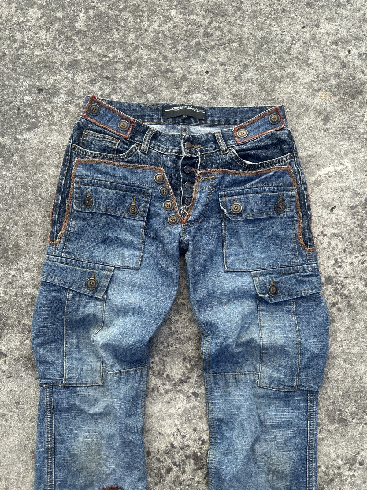 Vintage Y2K Vintage Cargo Jeans Streetwear Rare Casual VTg USA S Alt Size 27" / US 4 / IT 40 - 4 Thumbnail