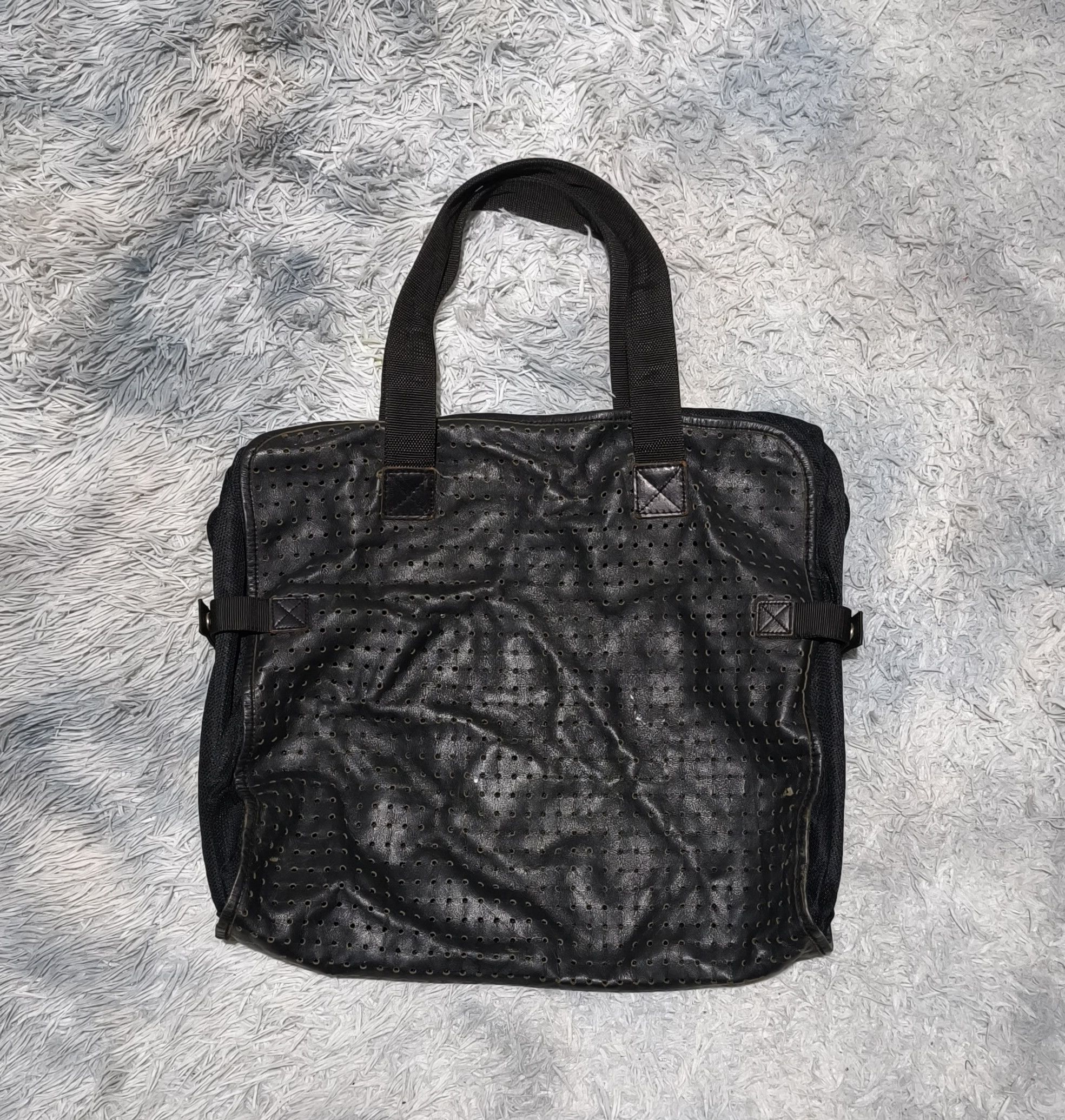 Issey Miyake Vintage Issey Miyake Perforated Dot Pattern Leather Bag Size ONE SIZE - 2 Thumbnail