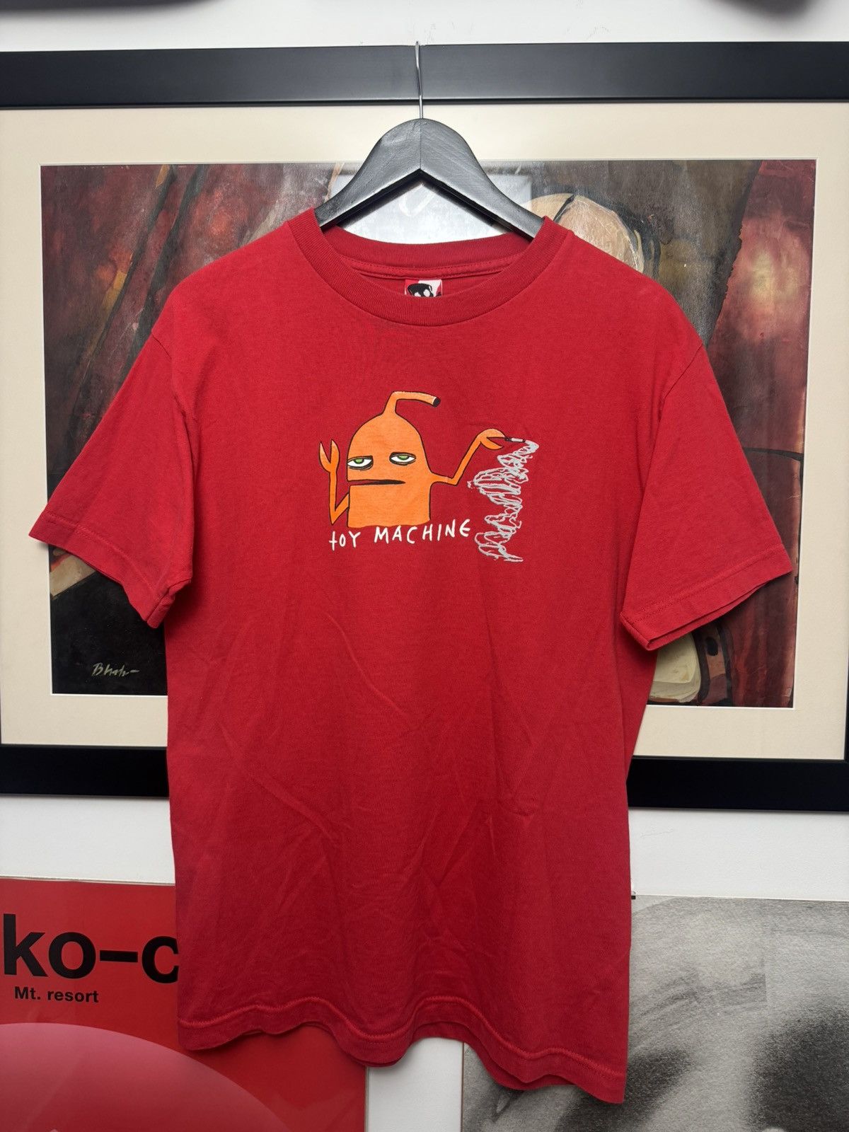 Vintage Toy Machine Vintage 90s Skate Tee USA Cartoon Red Cigarette Size US M / EU 48-50 / 2 - 1 Thumbnail