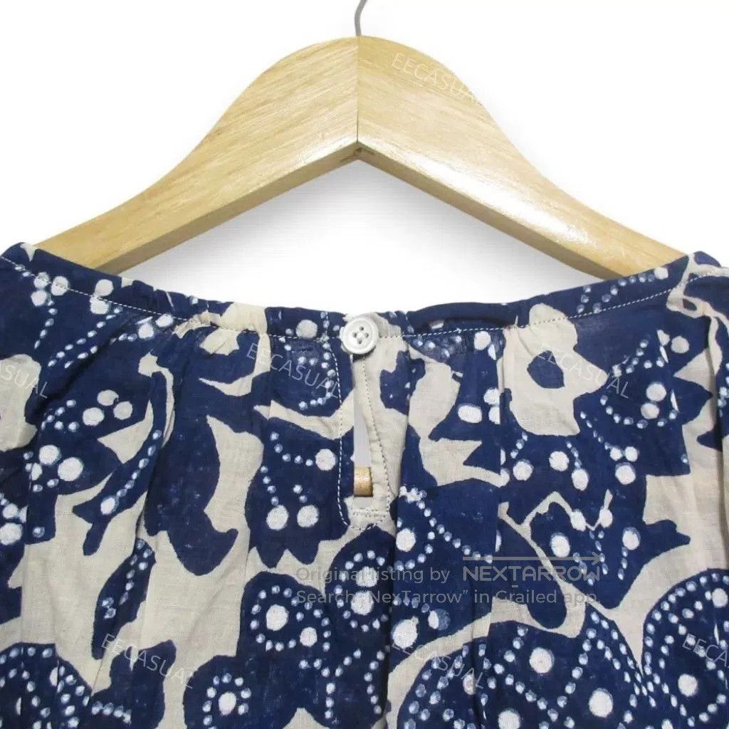 45rpm Handmade Indigo Print Shirt from India. Size M / US 6-8 / IT 42-44 - 4 Thumbnail