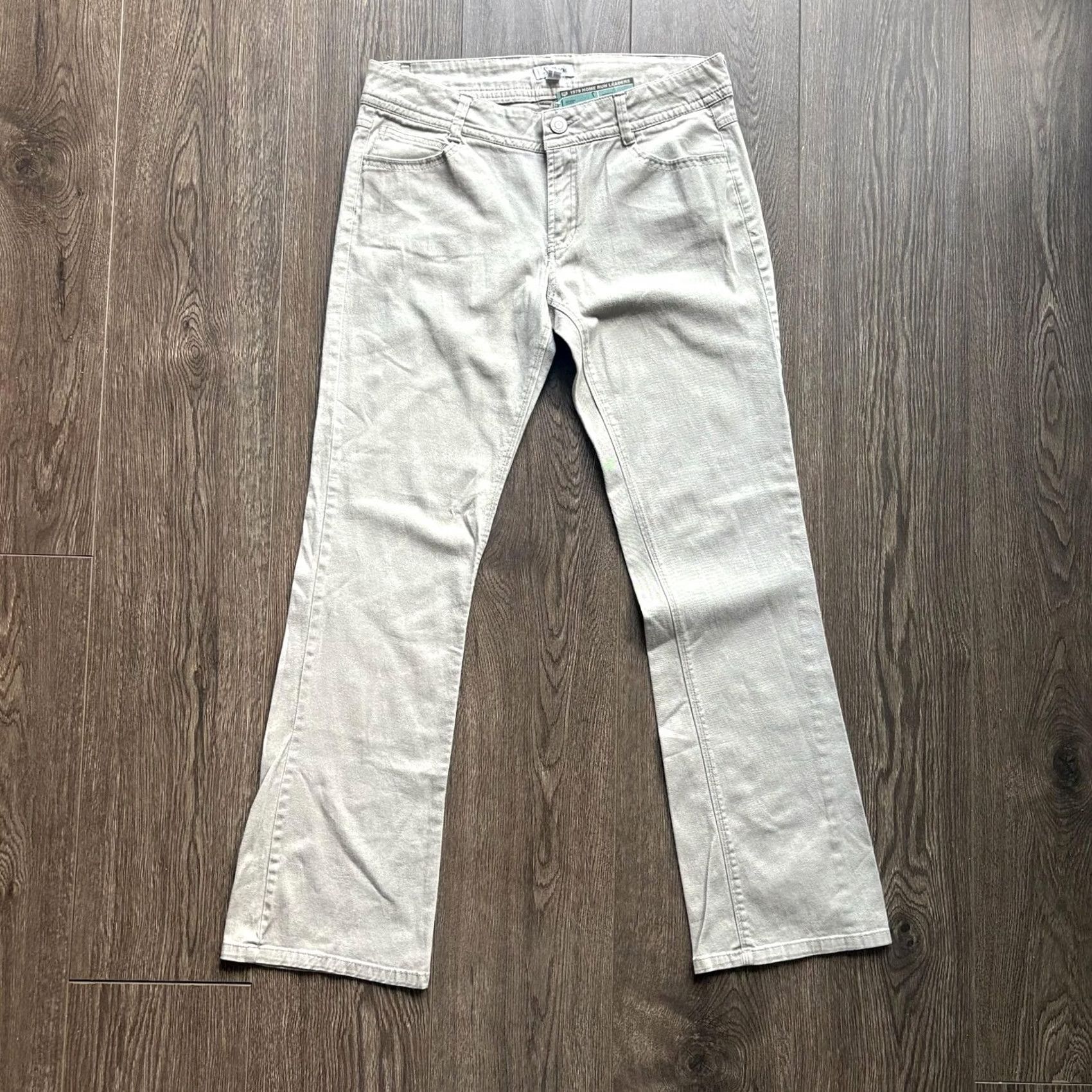 Southpole Southpole Pants Juniors 11 Beige Twill Y2K Bootcut Flare Straight Casual Khaki Workwear Size 32" / US 10 / IT 46 - 4 Thumbnail
