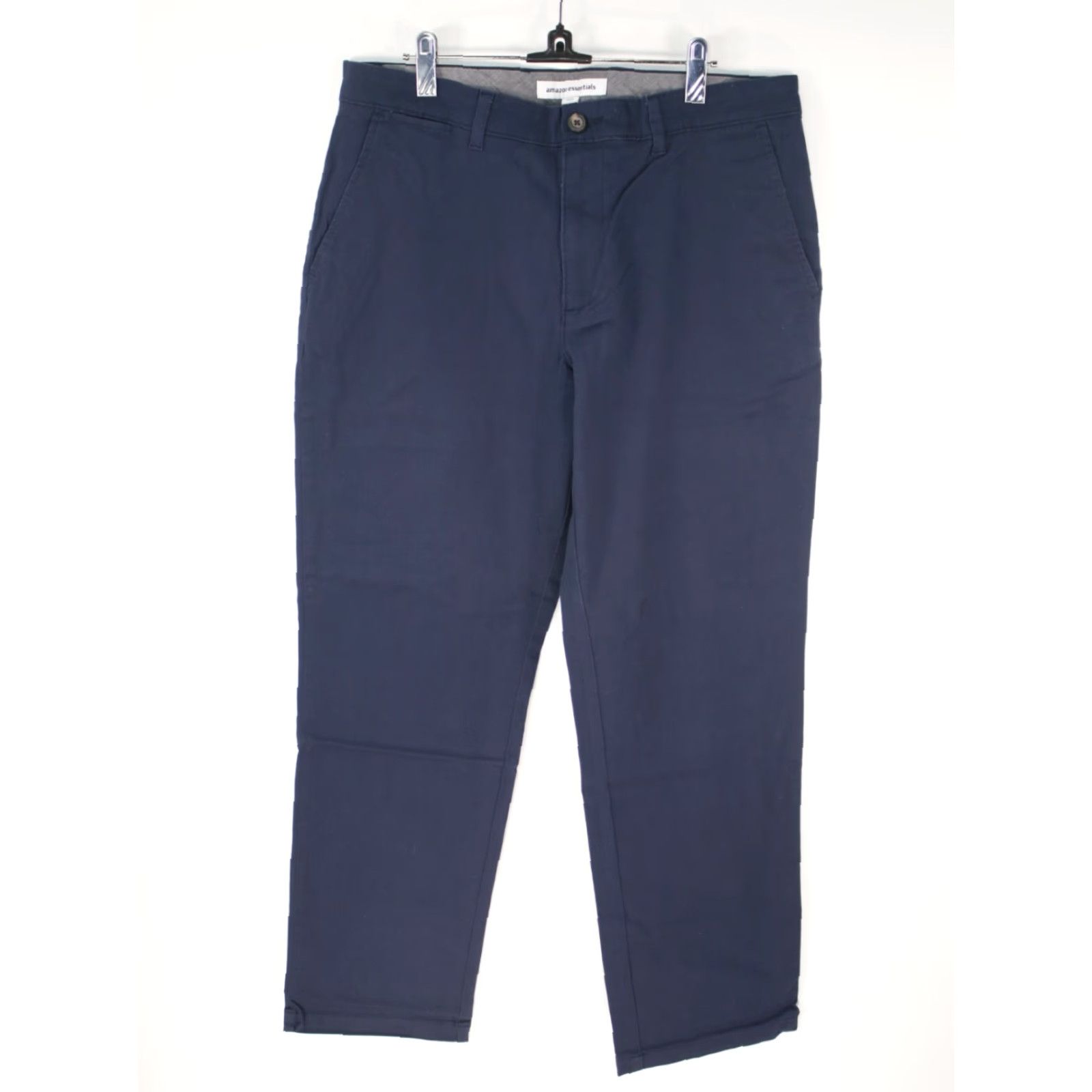 Essentials Essentials Mens Classic Fit Straight Leg Chino Pants Blue Size 34X32 All Season Casual Formal Slim 34W 32L Mens Pants Size US 34 / EU 50 - 3 Thumbnail