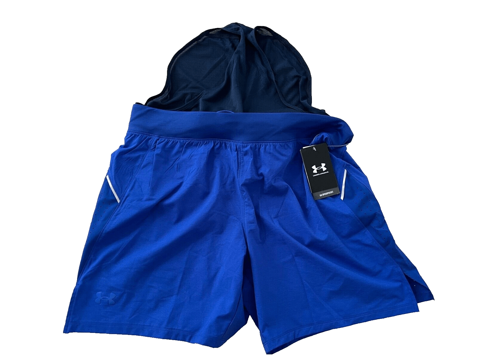 Under Armour Under Armour 1376510 UA Launch PRO 7 HTR Shorts Blue ( XL ) Size US 38 / EU 54 - 3 Thumbnail
