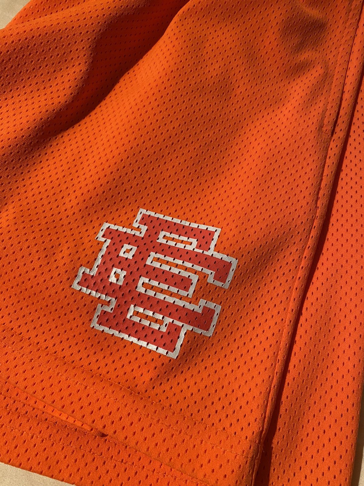 Eric Emanuel Eric Emanuel EE Mesh Shorts Orange White RUG DYE MLB OG XL Size US 34 / EU 50 - 3 Thumbnail