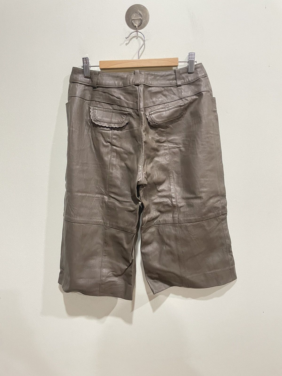 Hiroko Koshino Homme Hiroko BIS Pigskin Shorts Size 29" - 2 Thumbnail