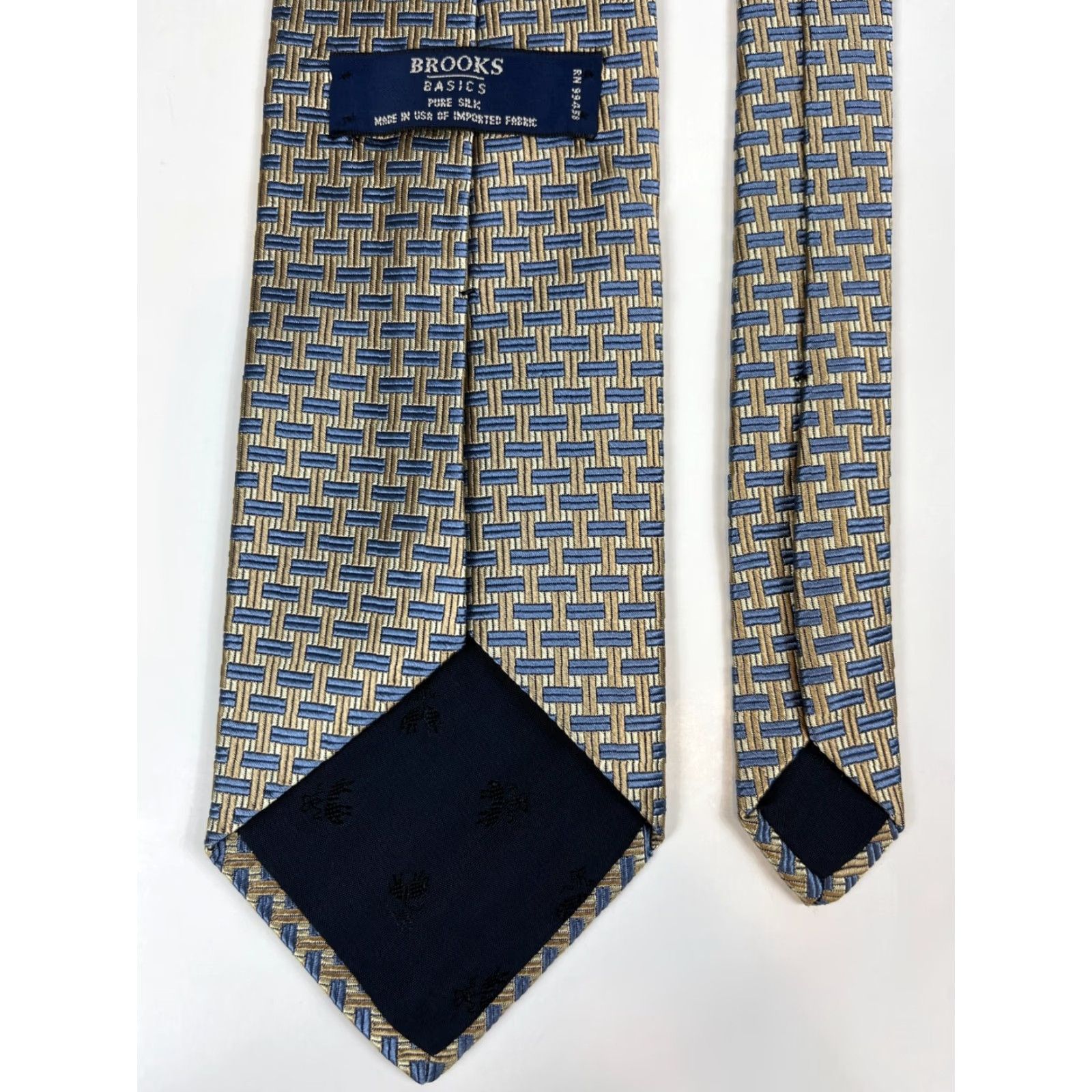 Brooks Brooks Basics Luxury Silk Tie Geometric Made in USA Men’s Tie Multicolor Silk 58.25" 3.75" Classic Width Wide Adult Mens Size ONE SIZE - 7 Thumbnail
