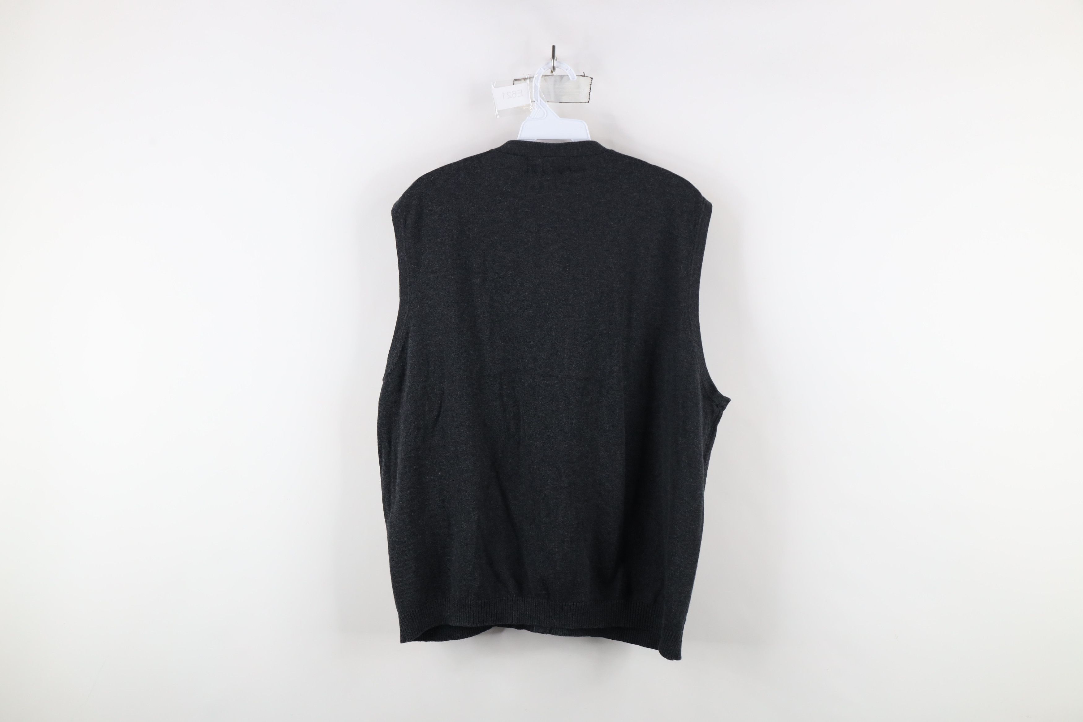 Vintage Vintage 90s Lightweight Cotton Cable Knit Sweater Vest Gray Size US XL / EU 56 / 4 - 5 Thumbnail