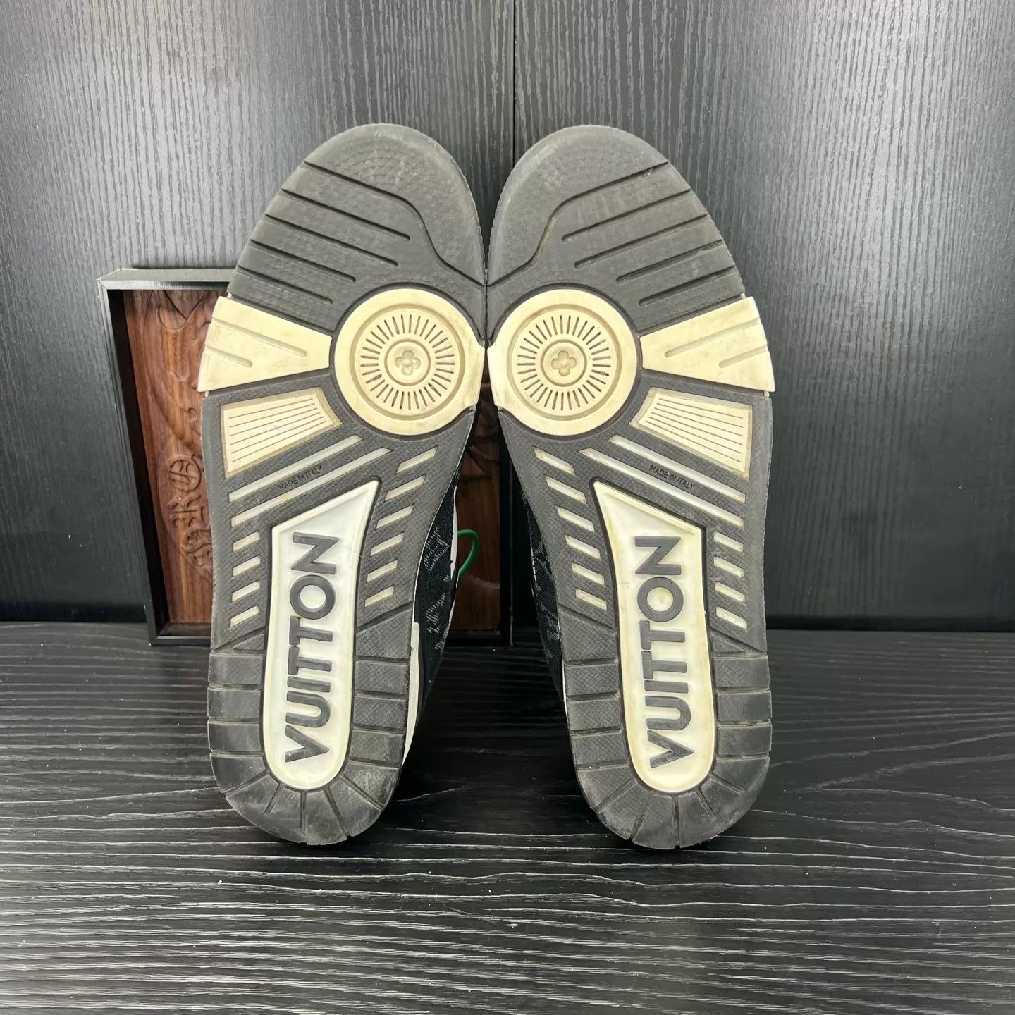 Louis Vuitton LV Trainer Black White Denim 42.5 Size US 9.5 / EU 42-43 - 6 Thumbnail