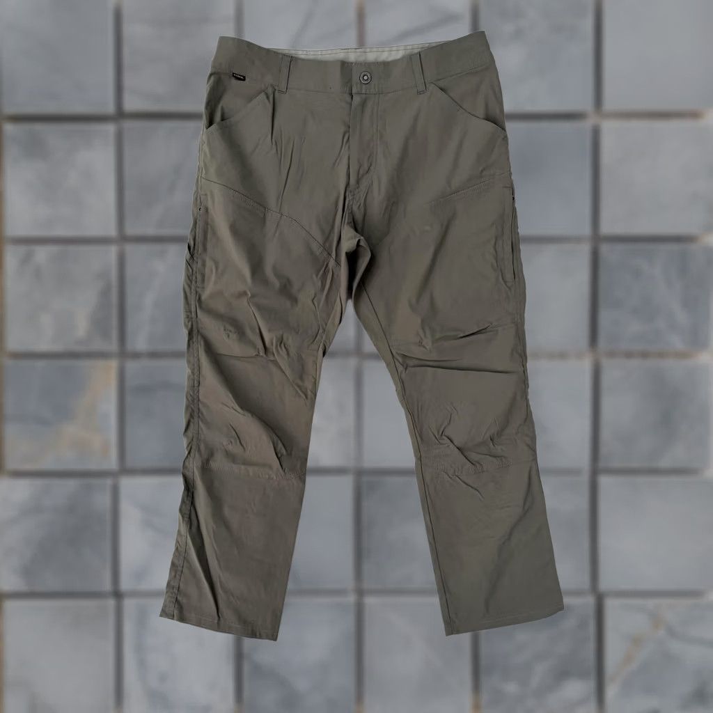 Vintage Kuhl Pants Jeans Mens 36x30 Gray Hiking Outdoor Nylon Straight Leg Pockets Travel Pants Mens Regular 36 Gray Khakis Summer Sports Activewear Size US 36 / EU 52 - 1 Thumbnail
