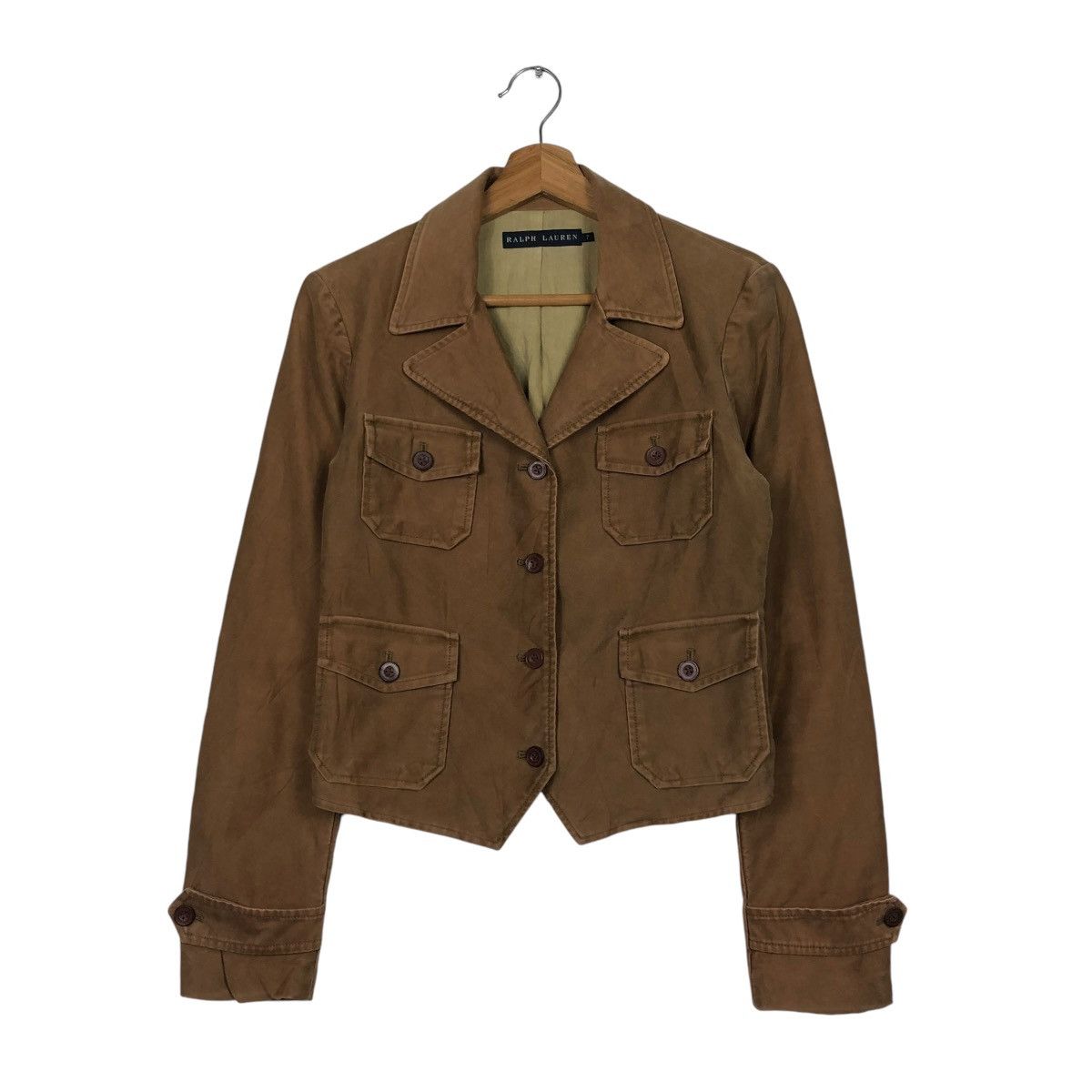 Polo Ralph Lauren × Ralph Lauren × Vintage 🔥VINTAGE CROPPED CHORE BIKER JACKET RALPH LAUREN DUCK CANVAS Size M / US 6-8 / IT 42-44 - 4 Thumbnail