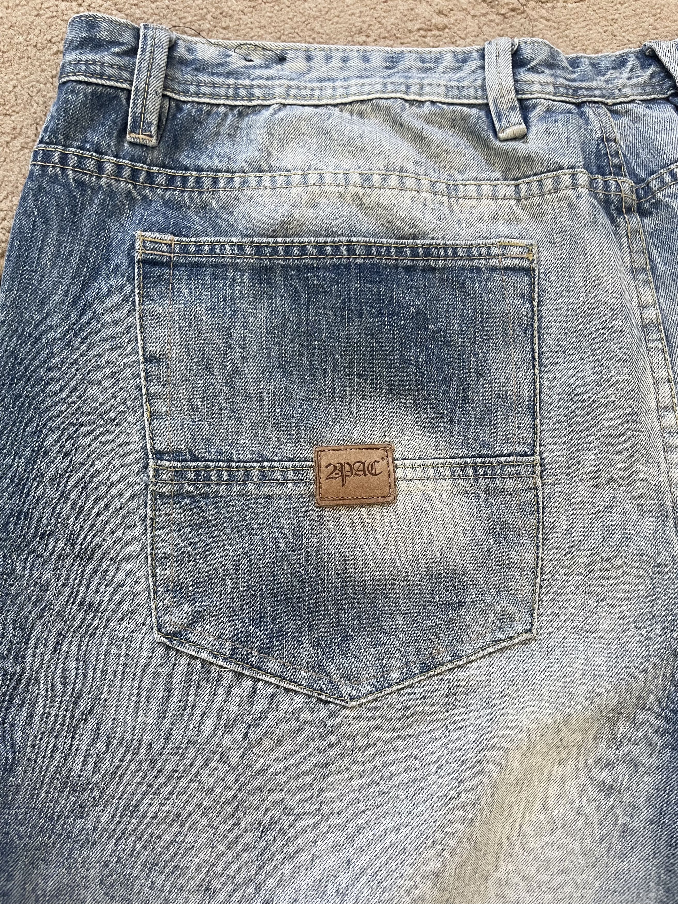 Rap Tees × Vintage Vintage 2Pac The Collection BAGGY Denim Rap Shorts Size US 42 / EU 58 - 4 Thumbnail