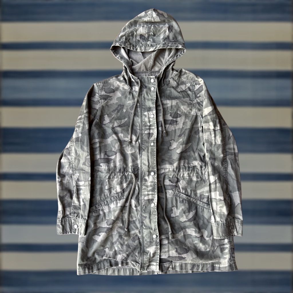 Lucky Brand VINTAGE Y2K Lucky Brand Military Camouflage Hooded Jacket Women’s Small Full Zip Size S / US 4 / IT 40 - 1 Thumbnail