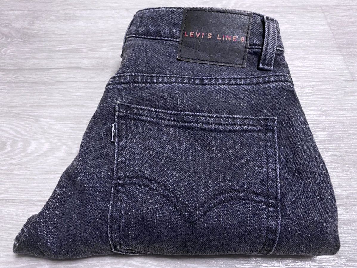 Levi's Made & Crafted Levi’s Line 8 Graphite Black Washed Cropped Jeans Denim Mom Size 28" / US 6 / IT 42 - 23 Thumbnail