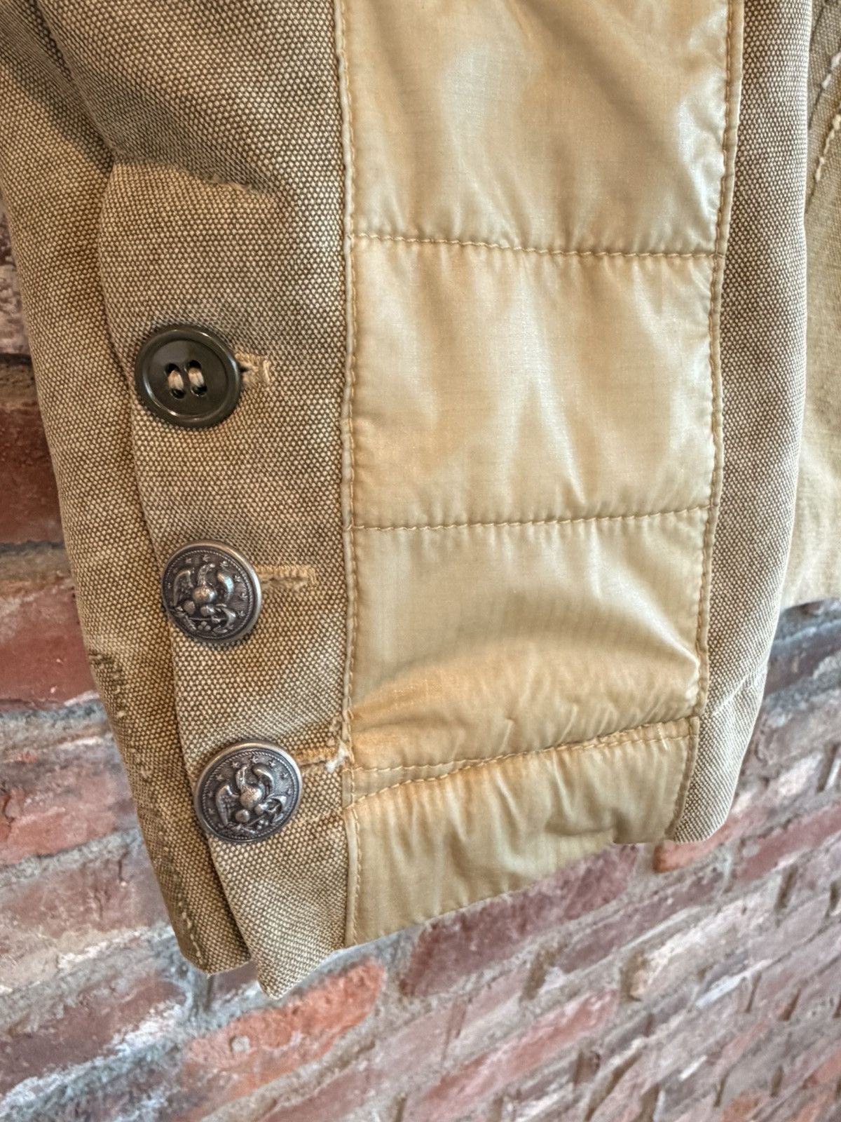 Greg Lauren Duffle Denim Mixed Media Peacoat Size US XL / EU 56 / 4 - 4 Thumbnail